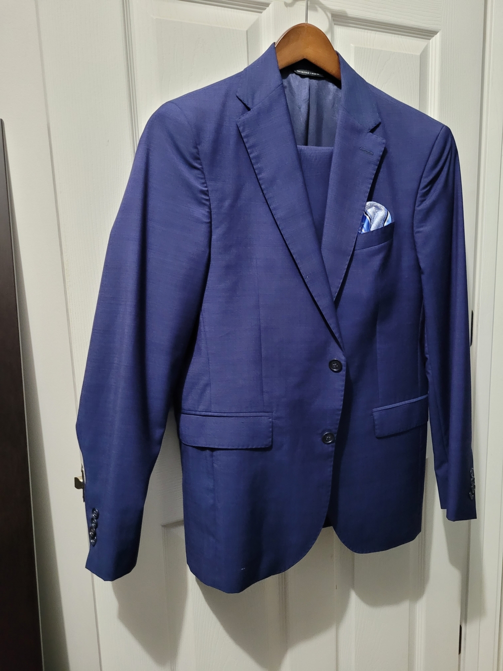 Men's Classic Navy Blue Two-Button Suit